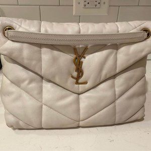 YSL Loulou Puffer Medium Blanc Vintage